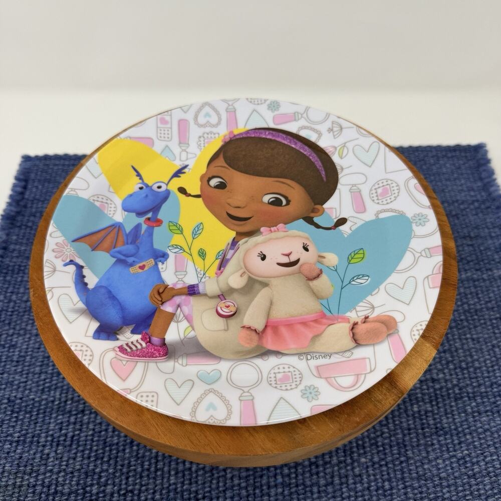 Zak Doc McStuffins Stuffy Lambie Melamine Toddler Plate 8"